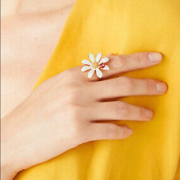 KATE SPADE Dazzling Daisy Lady Bug Flower Statement Ring - Picture 2 of 3